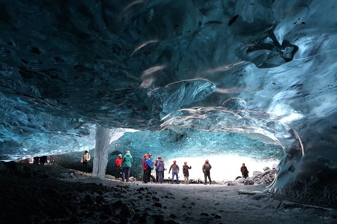 2-Day Blue Ice Cave, Glacier Lagoon and South Coast - Small Group - Entering a temporary blue ice cave