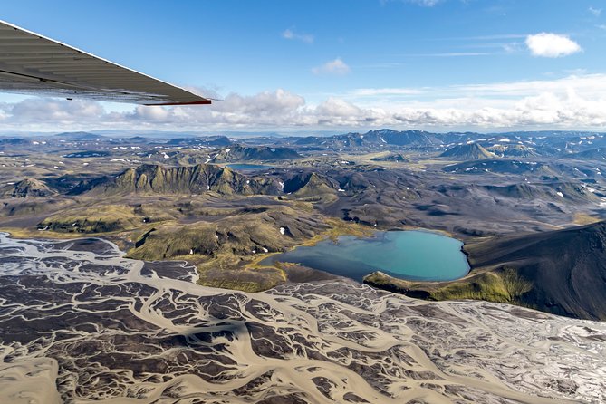 Airplane tour over black sands and riverbeds from Skaftafell - The Small Aircraft Advantage