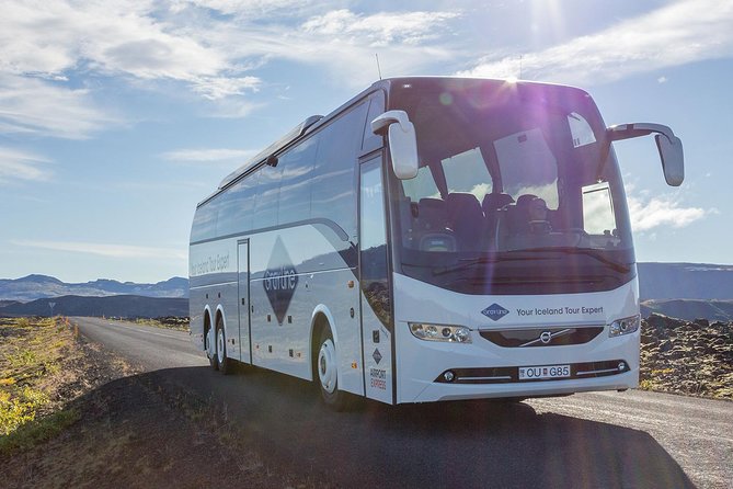 Airport Express Shared Arrival Transfer from Keflavik Airport to Reykjavik Hotels - The first coach ride: comfort, WiFi, and open views