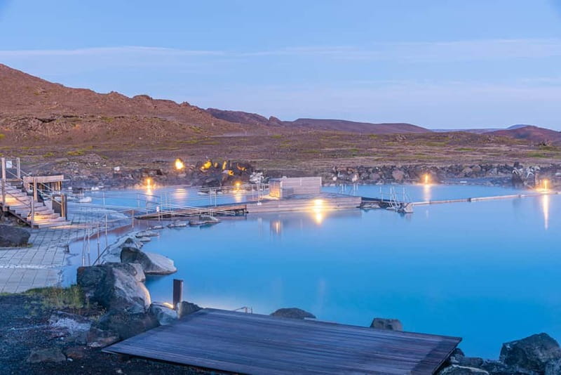 Akureyri Port: Myvatn Nature Baths & Godafoss Waterfall Tour - Two hours at Mývatn Nature Baths