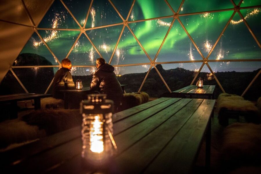Aurora Basecamp: Northern Lights Nighttime Observation Tour - The Dome Entrance and Welcome Drink