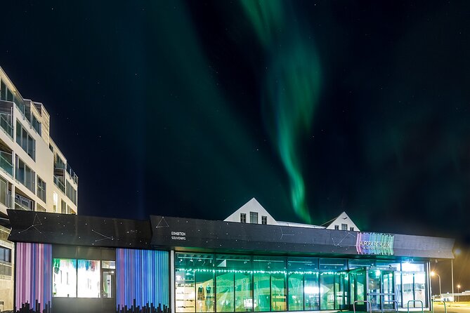 Aurora Reykjavík, The Northern Lights Center Museum Visit - Resting under Iceland’s aurora on a 7-meter screen