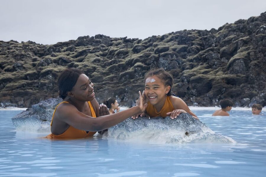 Blue Lagoon: Admission Package with Drink, Towel, and Mask - The first soak in the milky-blue water