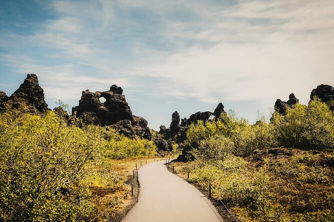 Cruise Tour Godafoss and Myvatn Lake and Dettifoss Small Group - Dimmuborgir turns an old lake into a maze of lava
