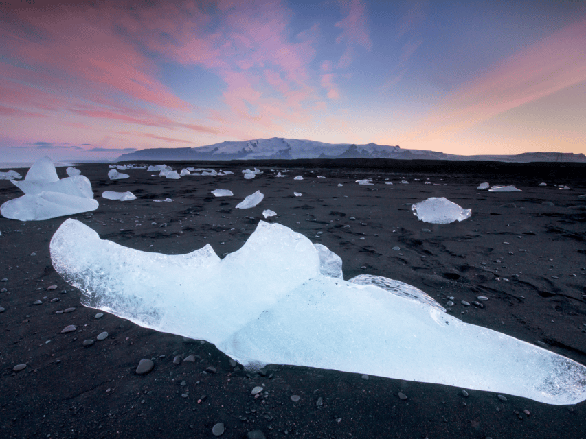 Diamond Beach & Jökulsárlón Glacier Exclusive Day Tour - Diamond Beach, where ice meets black sand