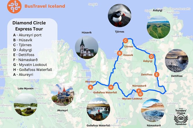 Diamond Circle Myvatn Waterfalls, and Husavik from Akureyri Tour - Lake Mývatn and the marks of old eruptions