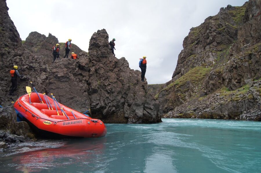 East Glacial River Extreme Rafting - Cliff Jumping When Water Levels Allow