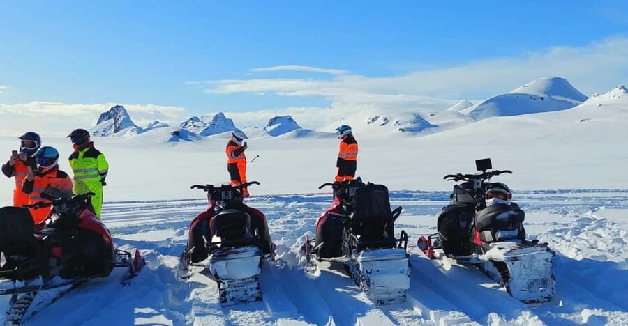 From Geysir: Snowmobile Adventure on Langjökull Glacier - Reaching Skjól between Geysir and Gullfoss