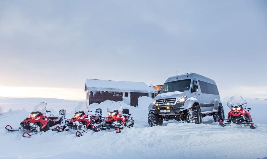 From Geysir: Snowmobiling & Ice Cave on Langjökull Glacier - Entering the Natural Ice Cave