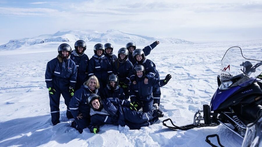 From Gullfoss: Langjökull Glacier Snowmobile Tour - From Gullfoss Café into Iceland’s highlands