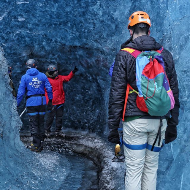From Jökulsárlón: Ice Cave and Glacier Exploration Tour - Entering the season’s best natural ice cave
