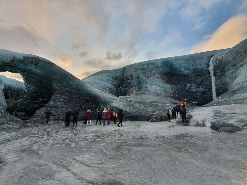 From Reykjavik 2-Day South Coast Tour with Blue Ice Cave - Entering the seasonal blue ice cave