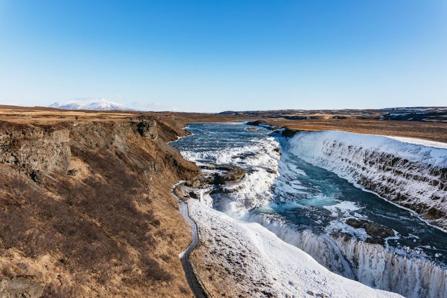From Reykjavik: Golden Circle and Glacier Snowmobiling - Gullfoss, the waterfall with two moods