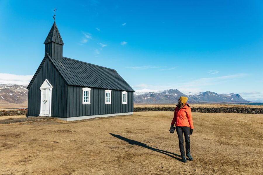 From Reykjavik: Snæfellsnes Peninsula Full-Day Tour - Búðakirkja, a small church with a huge backdrop