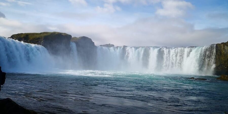 Godafoss Express Classy Round Trip Multiple Drop Off Choice - Leaving the port in a Mercedes Sprinter