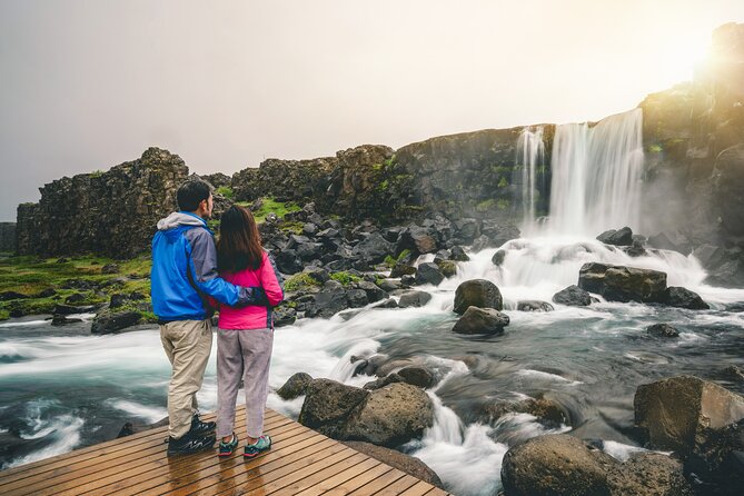 Golden Circle Iceland: Full-Day Guided Tour from Reykjavik - Gullfoss: one hour beside a two-tier waterfall
