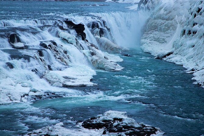 Golden Circle : Private Guided Day Tour + Blue Lagoon(Optional) - Hearing Gullfoss thunder into its canyon