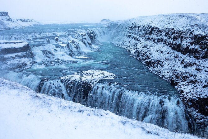 Golden Circle, Secret Lagoon and Northern Lights Tour - Gullfoss, Iceland’s forceful two-stage waterfall