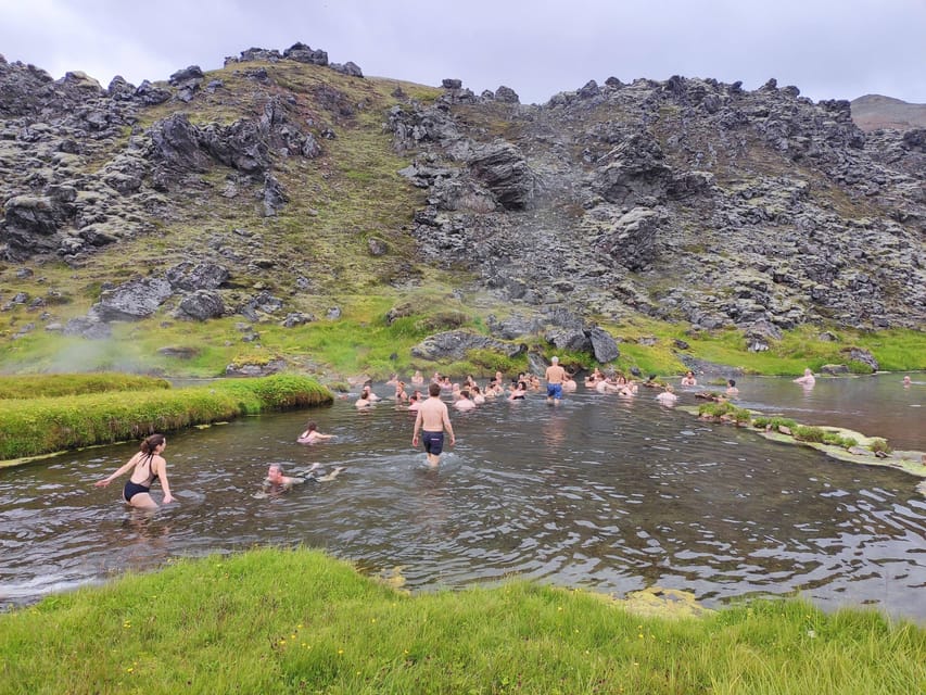 Highlands Hiking: Small Group Landmannalaugar & Hot Springs - Walking across lava fields and colored mountains