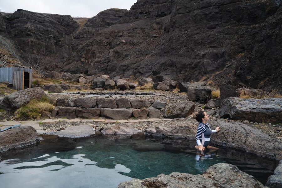 Husafell: Canyon Baths Soak with Short Highlands Hike - Meeting the grey minibus at Húsafell