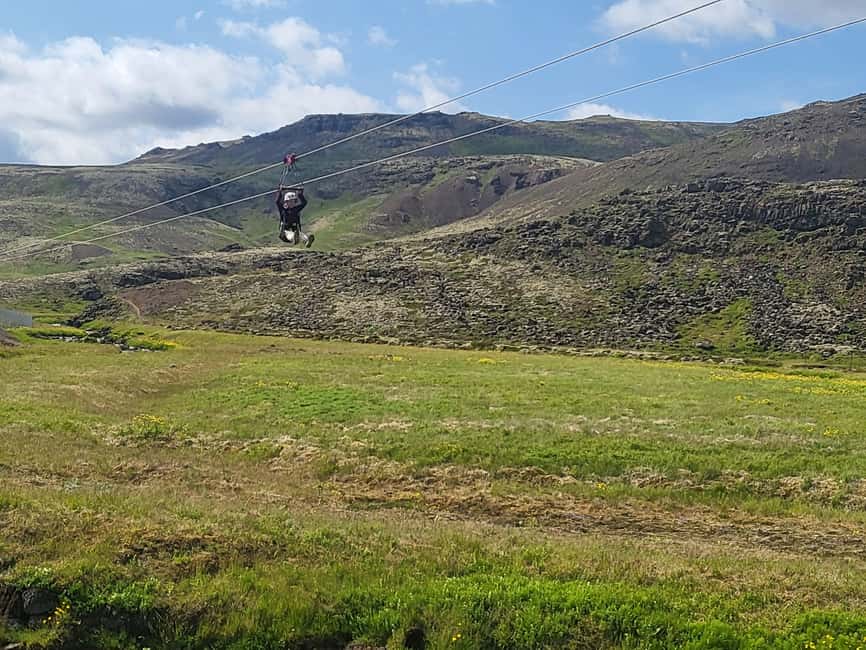 Hveragerdi: Mega Zipline Experience - The optional 13-meter free-fall drop