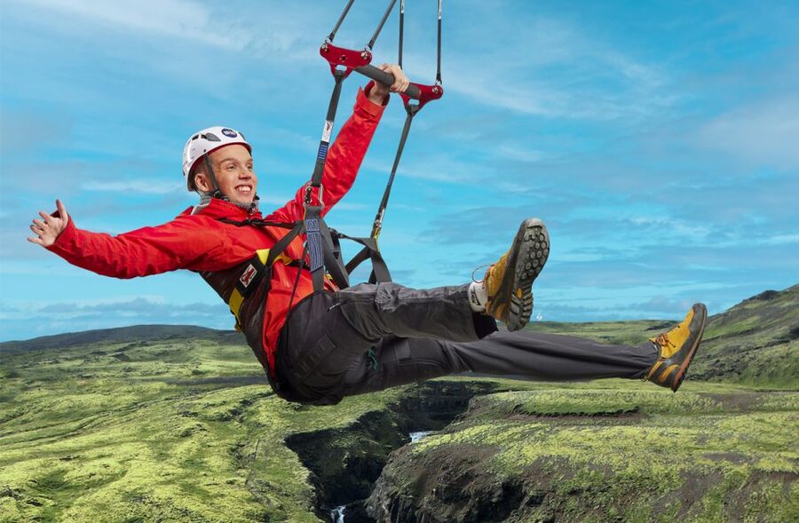 Hveragerdi: Mega Zipline Experience - The five-minute van ride to the Black Canyon