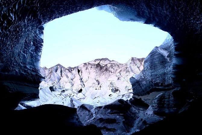 Ice Cave by Katla Volcano Super Jeep Tour from Vik - Inside Katla’s black-and-blue ice