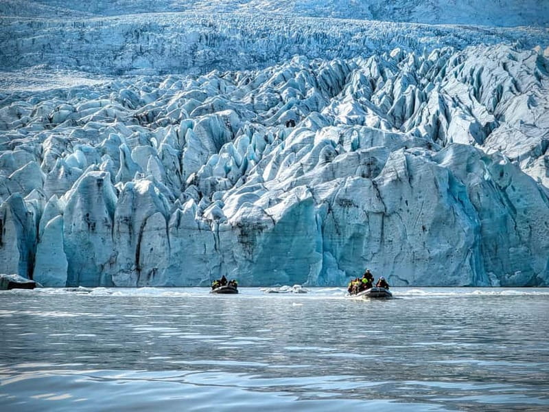 Iceberg Boat Tour, Glacier Hike & Jeep Adventure - Walking onto Fjallsjokull Glacier