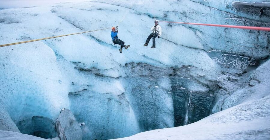 Iceland: Glacier Zip Line Tour with Hike or Ice Cave Visit - The glacier zip line in five useful points