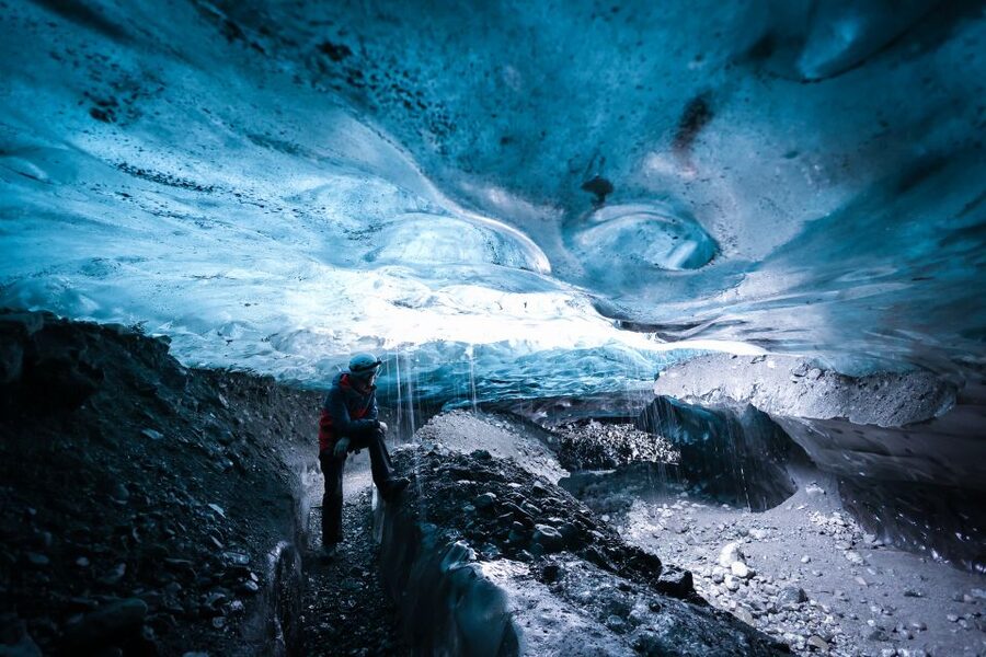 Iceland: Ice Cave Captured with Professional Photos - Walking onto the glacier