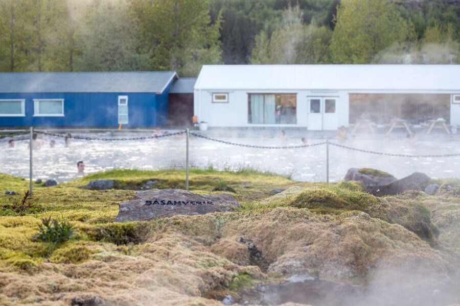 Iceland Secret Lagoon Admission Ticket - Geysers beside the swimming pool