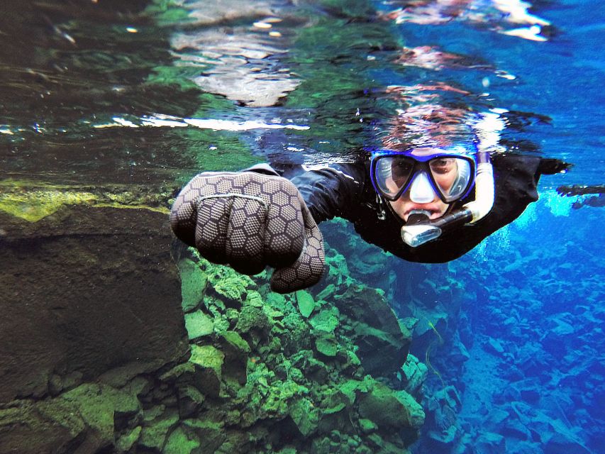 Iceland: Silfra Snorkeling Tour and Sky Lagoon Spa Combo - Seeing the fissure through a snorkel mask