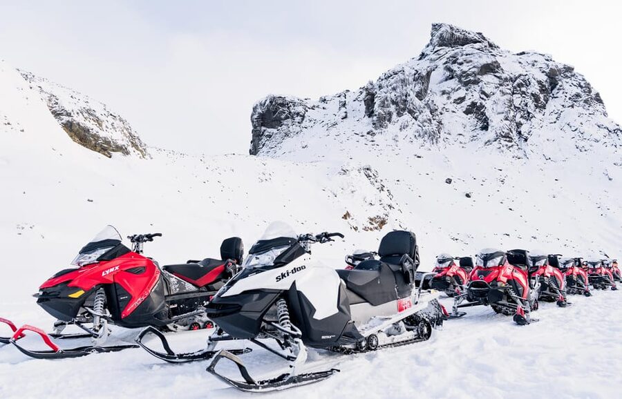 Into the Glacier: Snowmobile + Langjökull Ice Tunnel Combo - Pairing up on the snowmobile