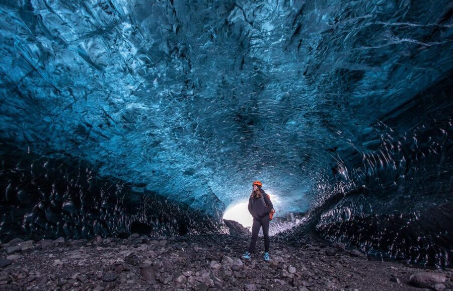 Jökulsárlón: Crystal Ice Cave Super Jeep Tour - Inside the changing blue ice cave