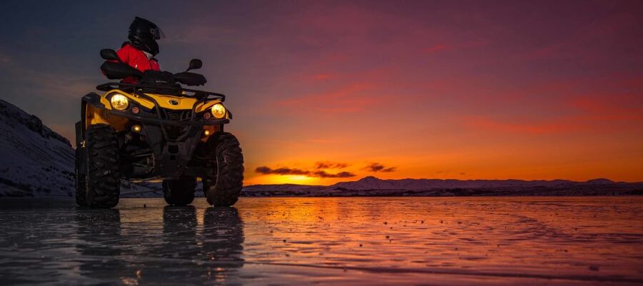 Midnight Sun ATV Tour - From asphalt to the Hólmsheiði trails