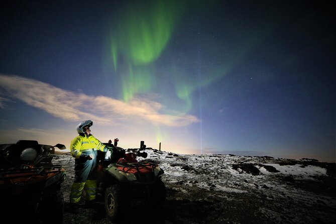 Northern Lights ATV Quad Adventure from Reykjavik - Climbing toward Mount Hafrafell