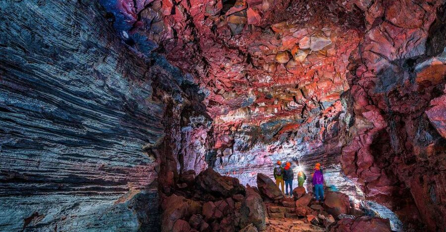 Raufarhólshellir: Lava Falls Adventure Tour - The first stretch into the 5,000-year-old lava tube