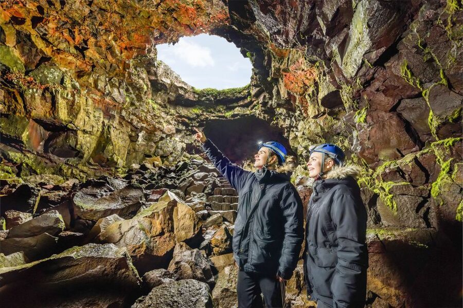 Raufarhólshellir Lava Tunnel: Underground Expedition - The moment the lights go out