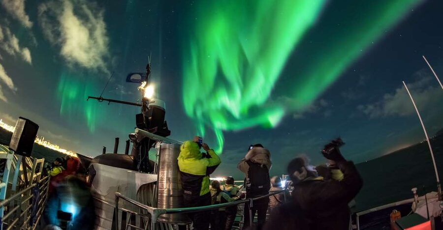 Reykjavik: 2-Hour Northern Lights by Boat with Backup Plan - What happens when you actually see the lights