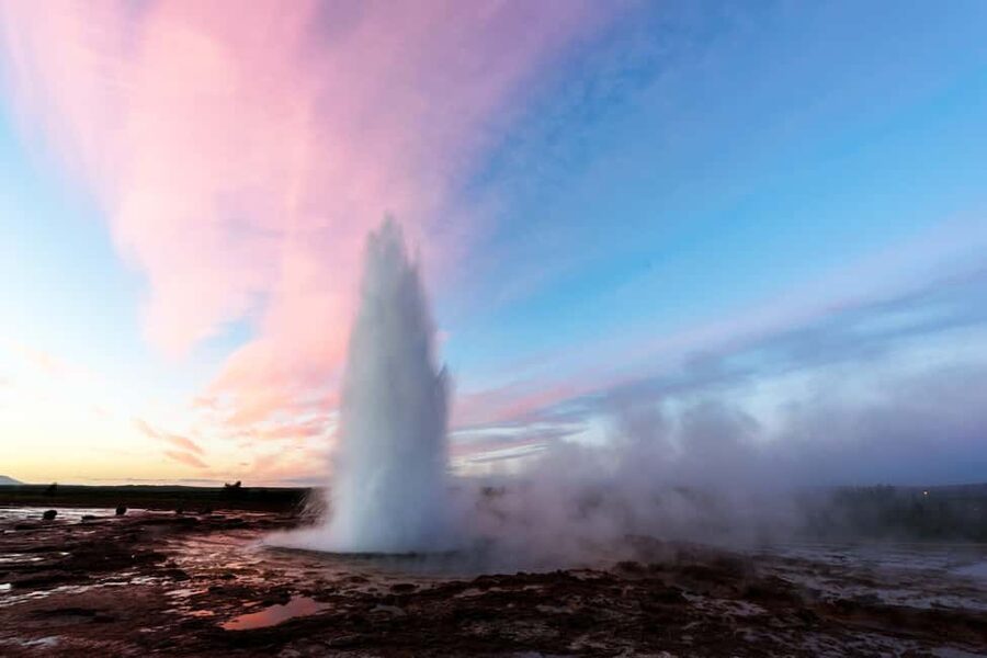 Reykjavík: Golden Circle, Secret Lagoon, & Friðheimar Tour - Geysir and Strokkur: Iceland’s reliable geothermal show