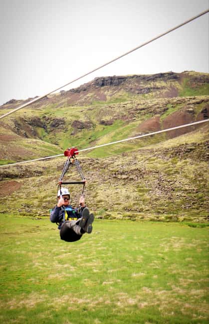 Reykjavik: Mega Zipline Adventure - The one-kilometer flight over Svartagljúfur