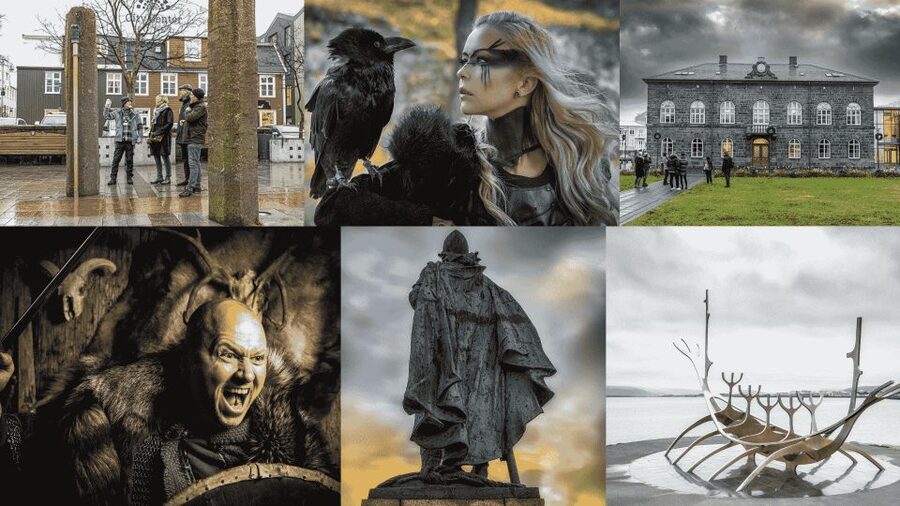 Reykjavik: Private Icelandic Viking Age Walking Tour - Viking statues and the city’s modern setting