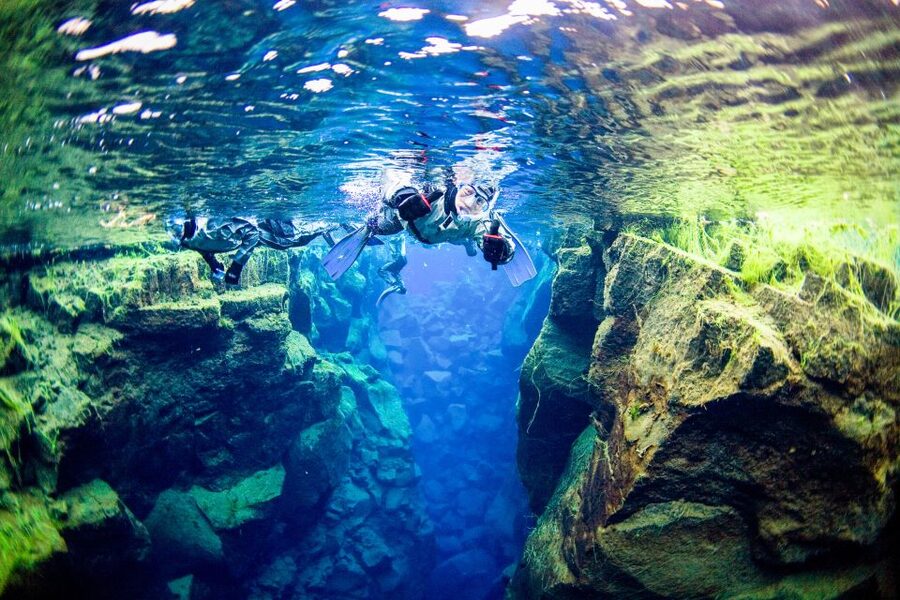 Reykjavík: Silfra Fissure Snorkeling and Lava Caving Tour - Floating through Silfra’s blue fissure