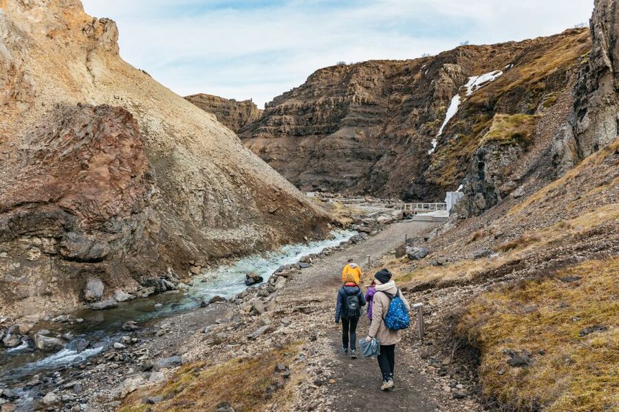 Reykjavik: Silver Circle Tour, Canyon Ride, & Thermal Baths - Husafell’s turf houses, artwork, and lifting stone