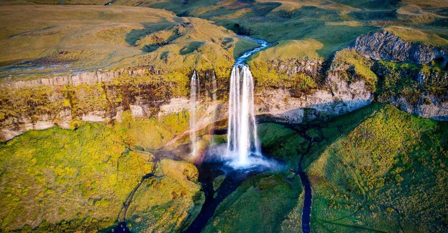 Reykjavík: South Coast Waterfalls, Black Sand & Glacier Tour - Skógafoss: a powerful first waterfall