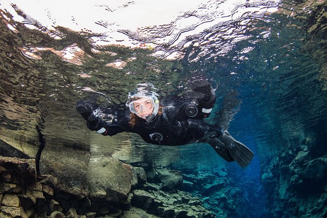 Silfra: Hot and Cold Snorkeling and Spa Tour - Self Drive - Floating through the Big Crack and Silfra Hall