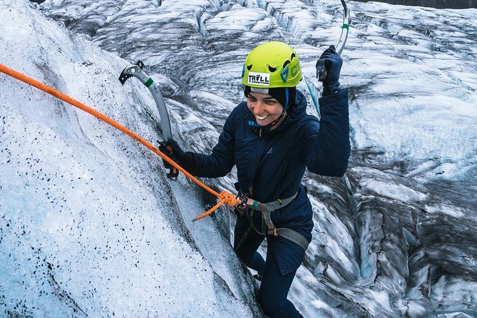 Skaftafell Ice Climbing & Glacier Hike - Climbing the ice walls with axes and crampons