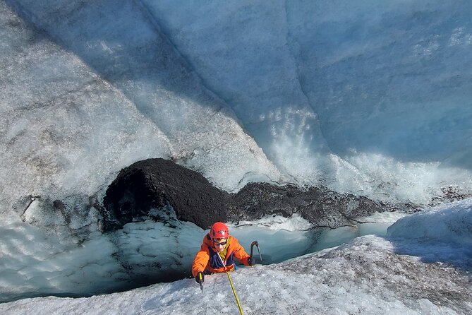 Small-Group Ice Climbing and Glacier Hiking in Solheimajokull - The glacier hike before the first climb