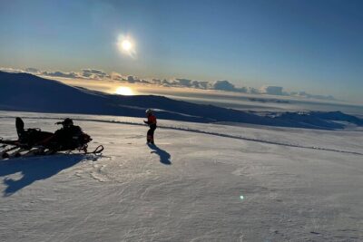 Snowmobiling on Eyjafjallajökull