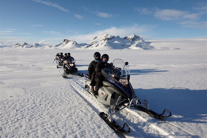 Snowmobiling on Langjokull Glacier and Secret Lagoon Tour - Getting suited up at the glacier base